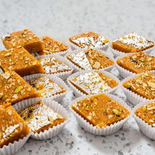 Desi Ghee Besan Barfi (1 lb)