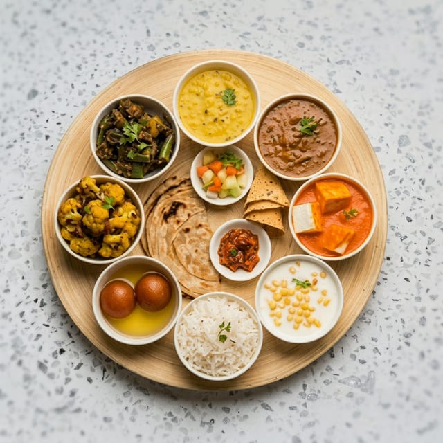 Veg Thali Catering (15 People).