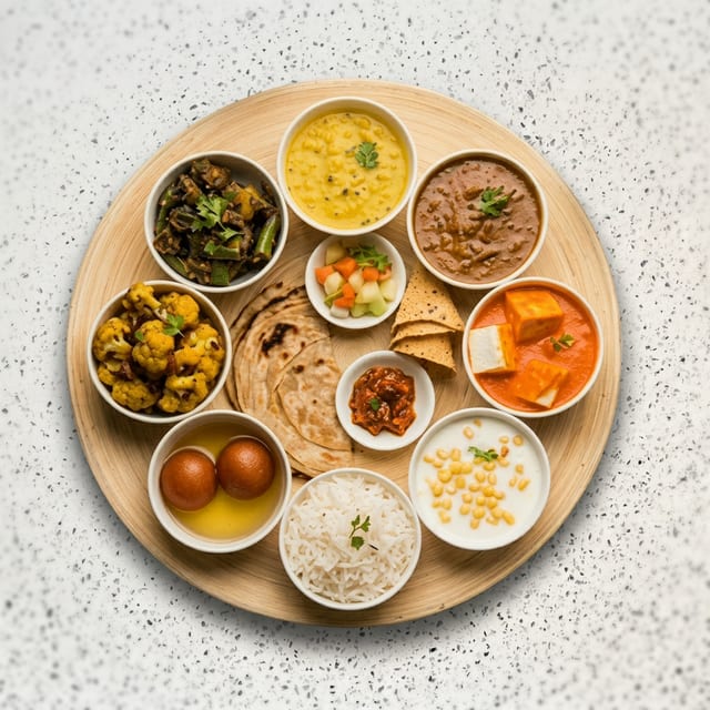 Veg Thali Catering (15 People).